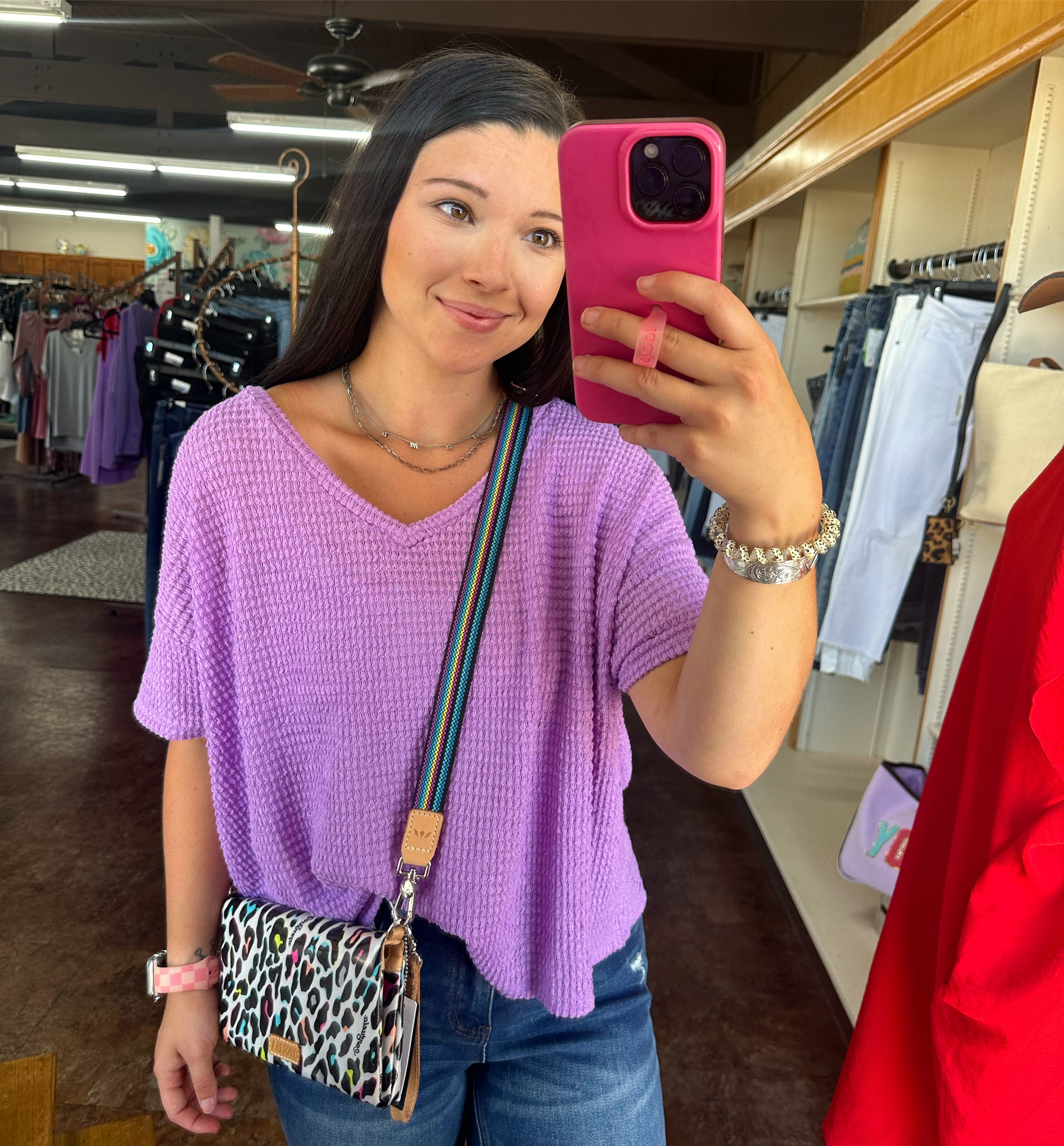 V-Neck Lavender Picture Perfect Top